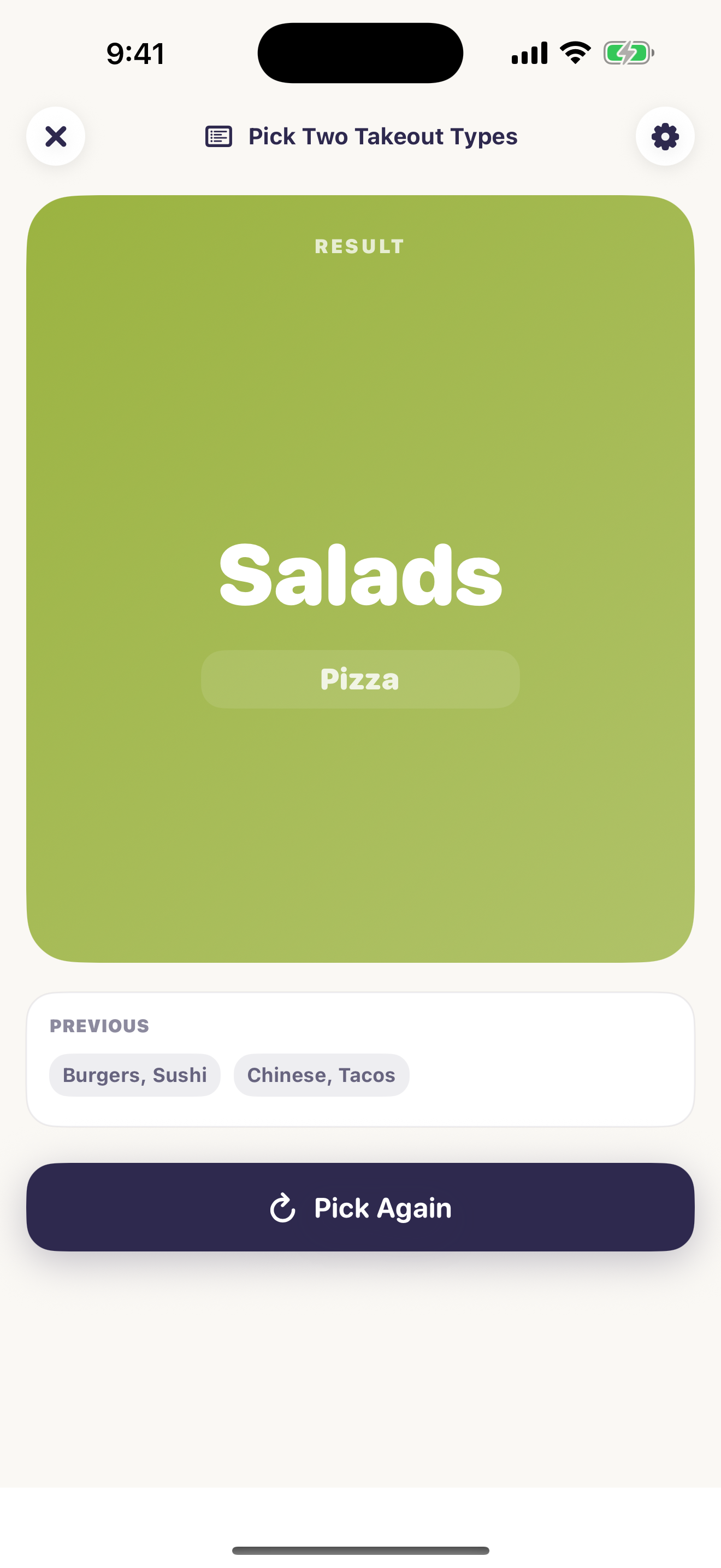 Chance Kit picker screenshot
