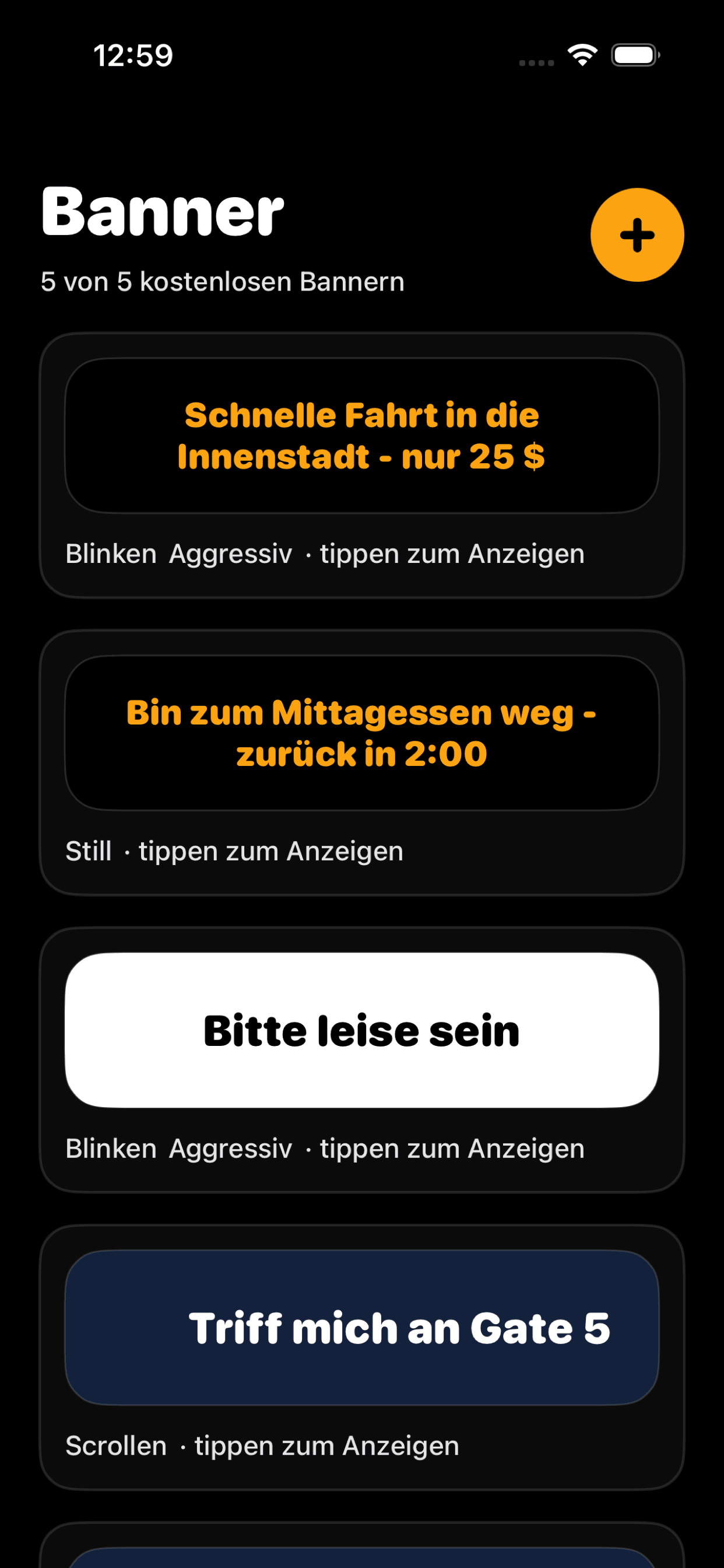 Flash Sign Banner Präsentationsbildschirm