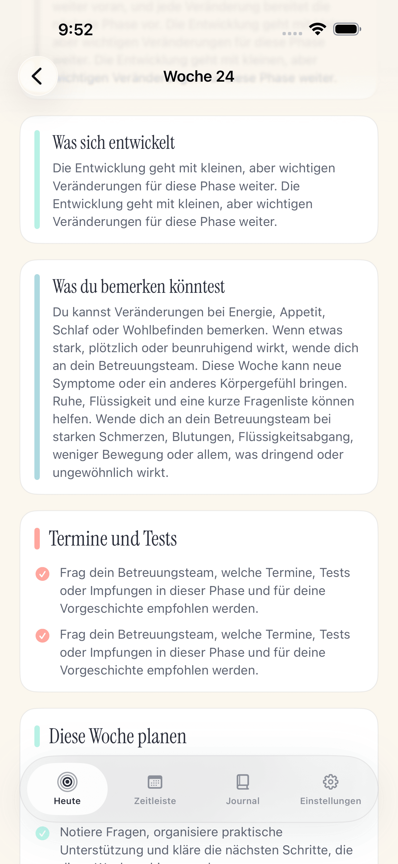 Pregnancy Growth Tracker Wochendetailbild