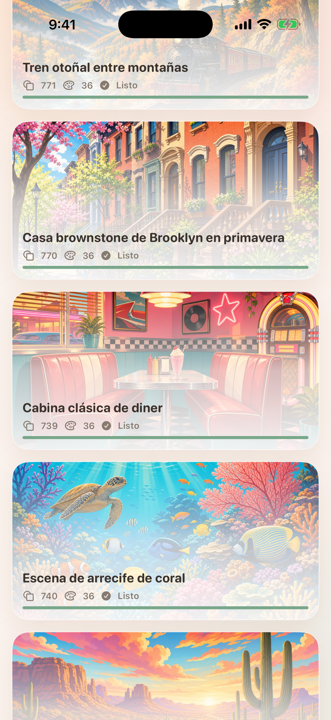 hue. captura de pantalla de pintura completada