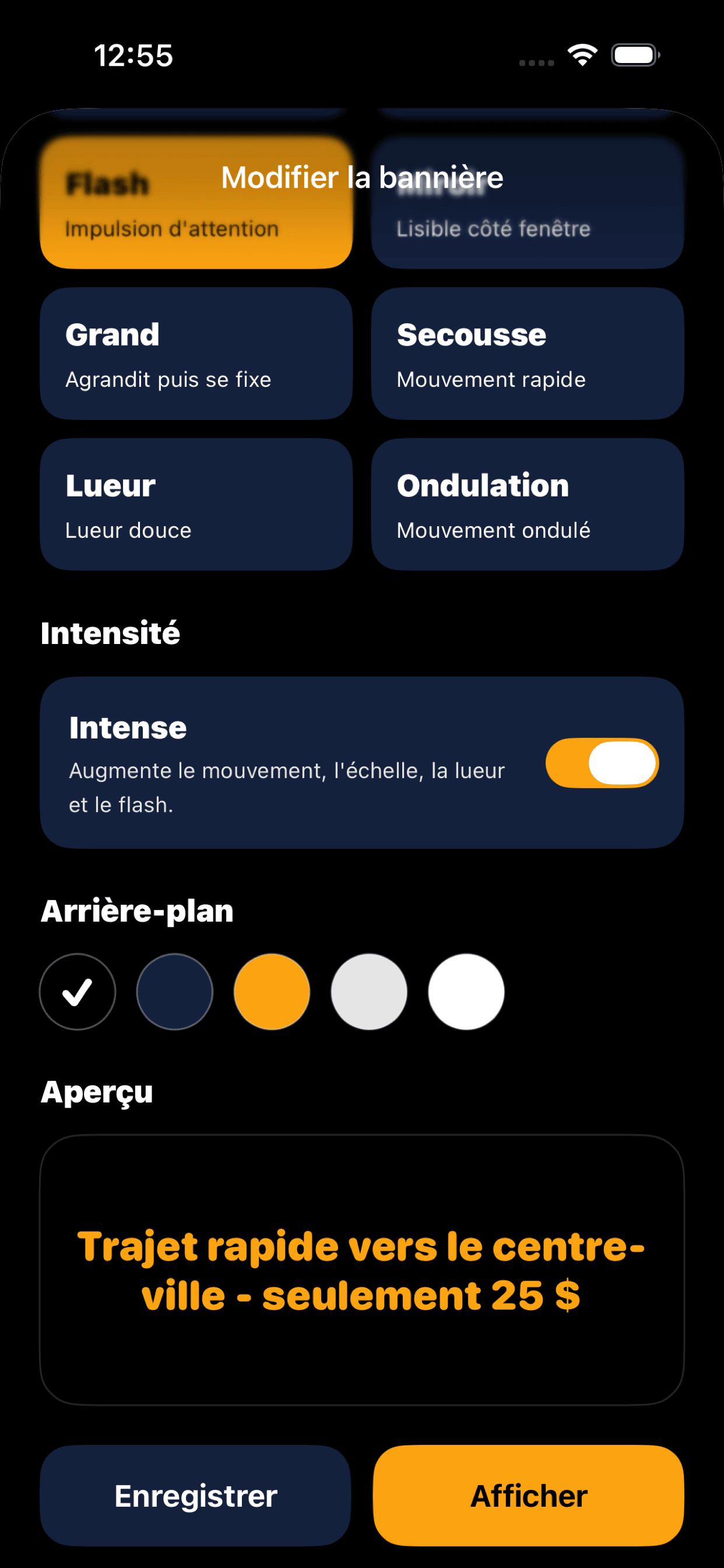 Écran de présentation Flash Sign Banner