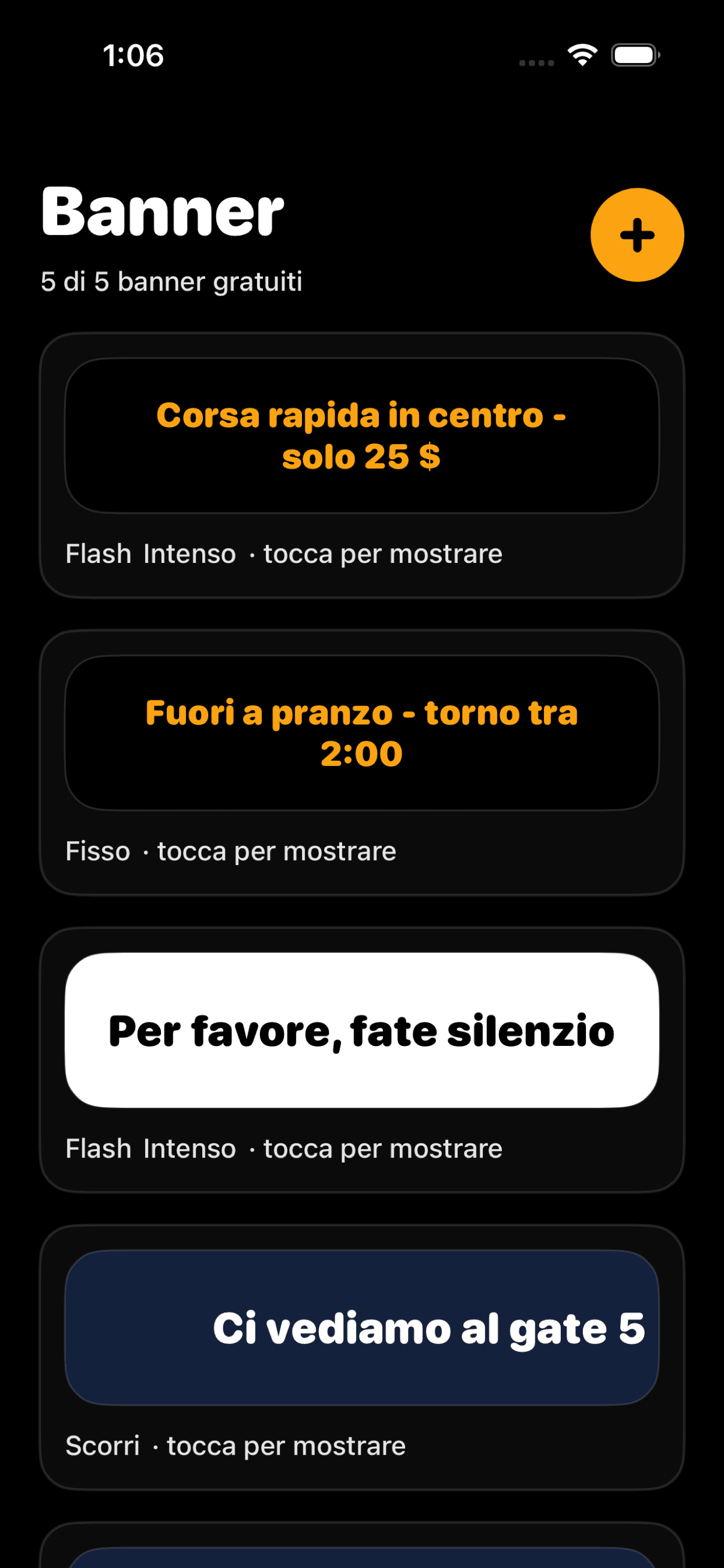 Schermata di presentazione Flash Sign Banner